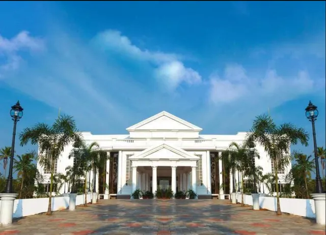 Camelot Hotel & Convention Centre exterior facade in Alleppey