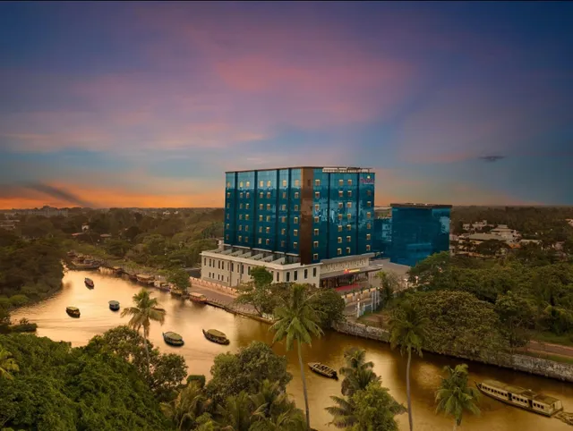 Olivia International Hotel exterior facade in Alleppey