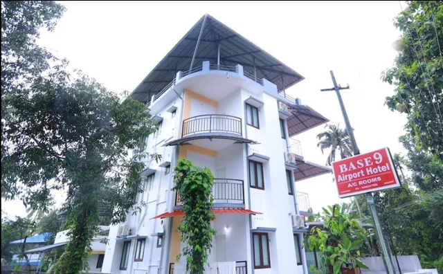 Base9 Airport Hotel exterior facade in Cochin Airport