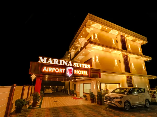 Marina Suites Airport Hotel exterior facade in Cochin Airport