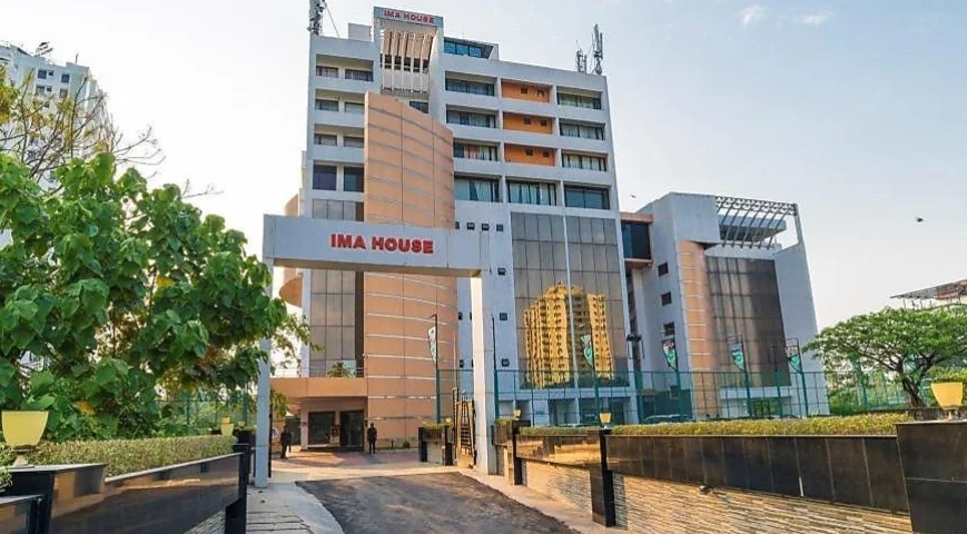 IMA House main convention complex and reception portico