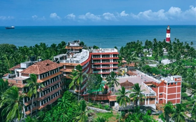 Sagara Beach Resort exterior facade in Kovalam