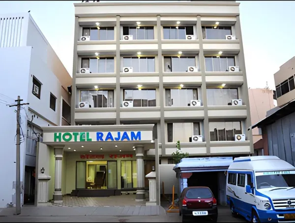 Hotel Rajam exterior facade in Kanyakumari