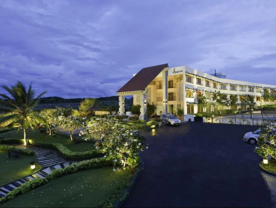 Exterior facade and entrance of Sparsha Resort Kanyakumari in Kanyakumari