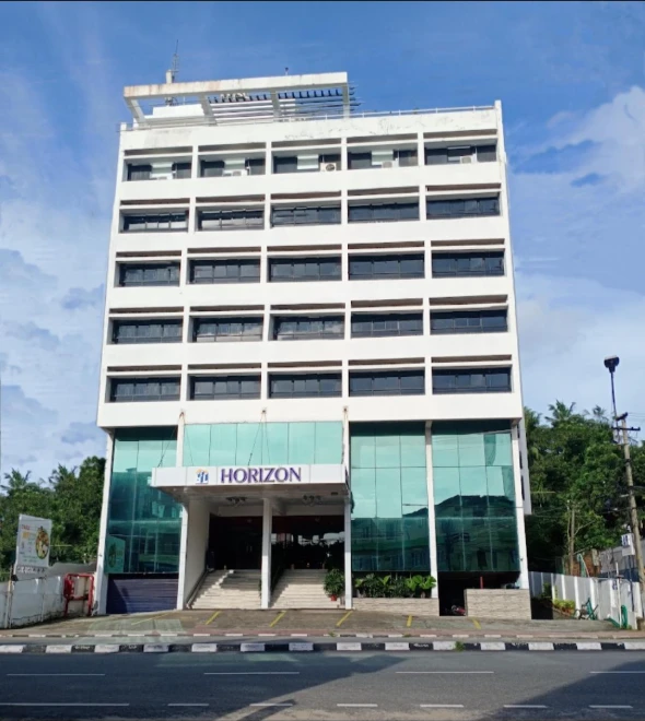 Exterior facade and entrance of Hotel Horizon in Trivandrum