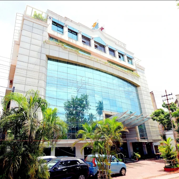 Exterior facade and entrance of Maurya Rajadhani in Trivandrum