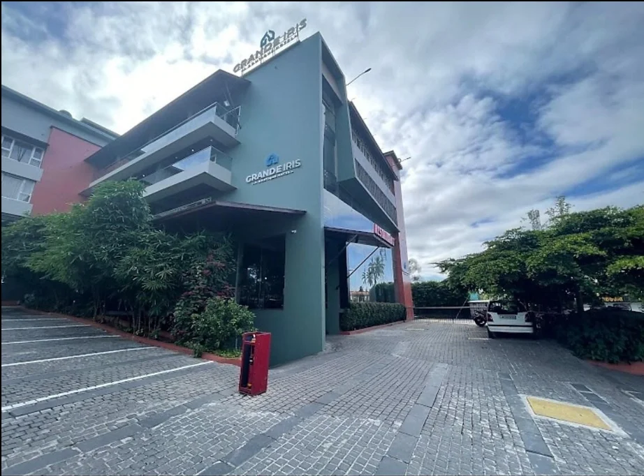 Exterior facade and entrance of Grande Iris Luxury Hotel in Wayanad