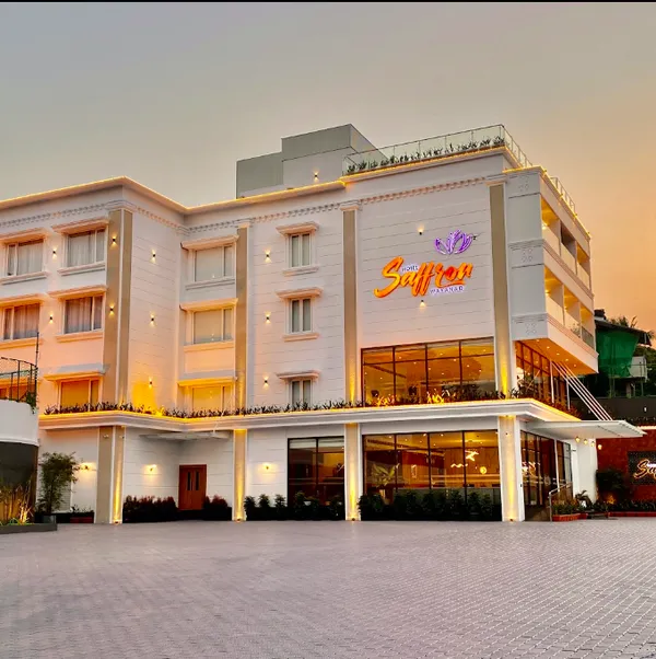 Saffron Wayanad Hotel exterior facade in Wayanad
